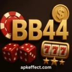 BB44 Game app interface showing easy mobile games and daily rewards.